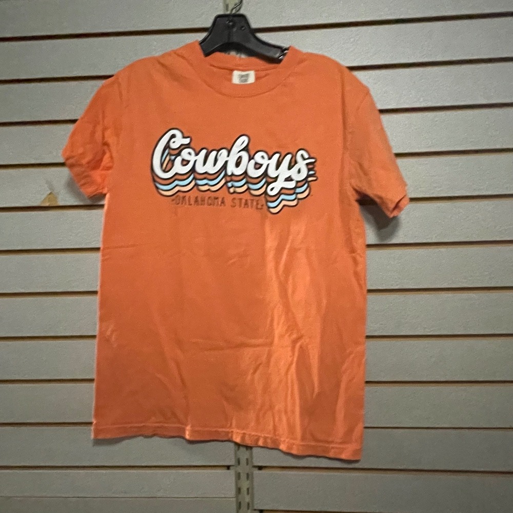 Comfort Colors Oklahoma State Cowboys‎ T-Shirt Small Orange NCAA Graphic Tee